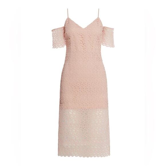 KEEPSAKE the Label Dresses & Skirts - KEEPSAKE THE LABEL NWT Blush Countdown Lace Off Shoulder Midi Dress $590 Sz M